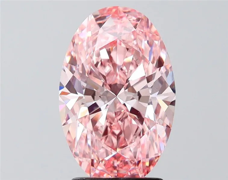 2.55ct Oval Lab Grown Diamond (Colour Fancy Vivid Pink, Clarity VS1, IGI Certified)