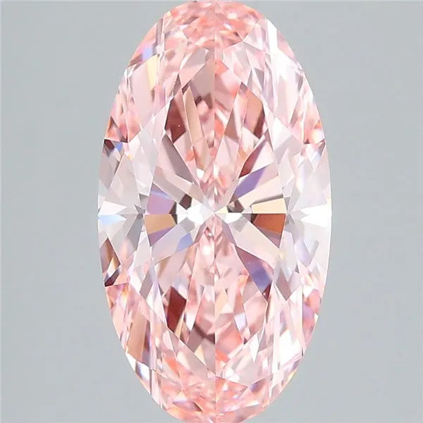 2.55ct Oval Lab Grown Diamond (Colour Fancy Vivid Pink, Clarity VVS2, IGI Certified)