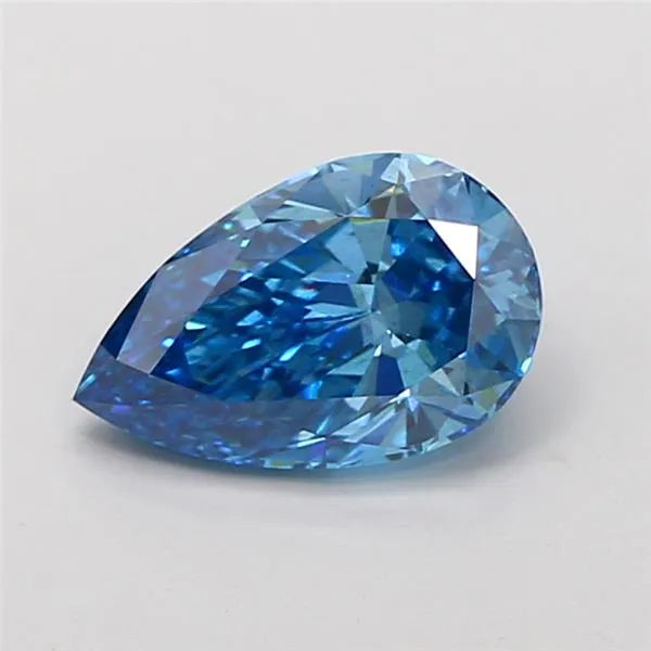 2.55ct Pear Lab Grown Diamond (Colour Fancy Vivid Blue, Clarity VS2, IGI Certified)