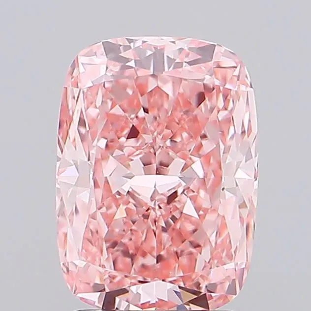 2.56ct Cushion modified Lab Grown Diamond (Colour Fancy Vivid Pink, Clarity VVS1, IGI Certified)