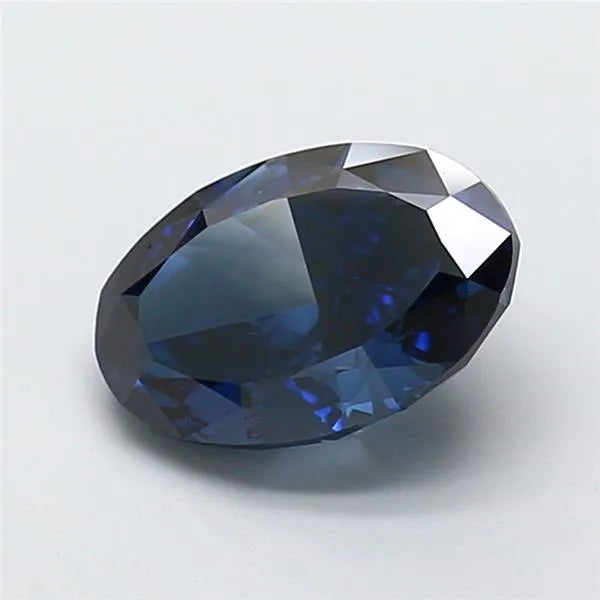 2.56ct Oval Lab Grown Diamond (Colour Fancy Deep Blue, Clarity VVS2, IGI Certified)