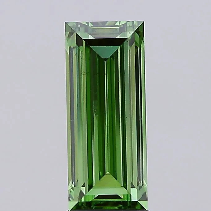 2.57ct Baguette Lab Grown Diamond (Colour Fancy Vivid Green, Clarity VS1, IGI Certified)
