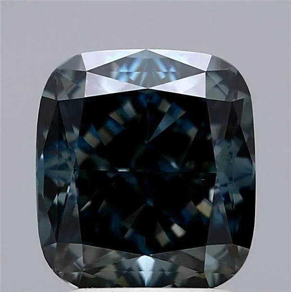 2.57ct Cushion modified Lab Grown Diamond (Colour Fancy Dark Blueish Green, Clarity VS1, IGI Certified)