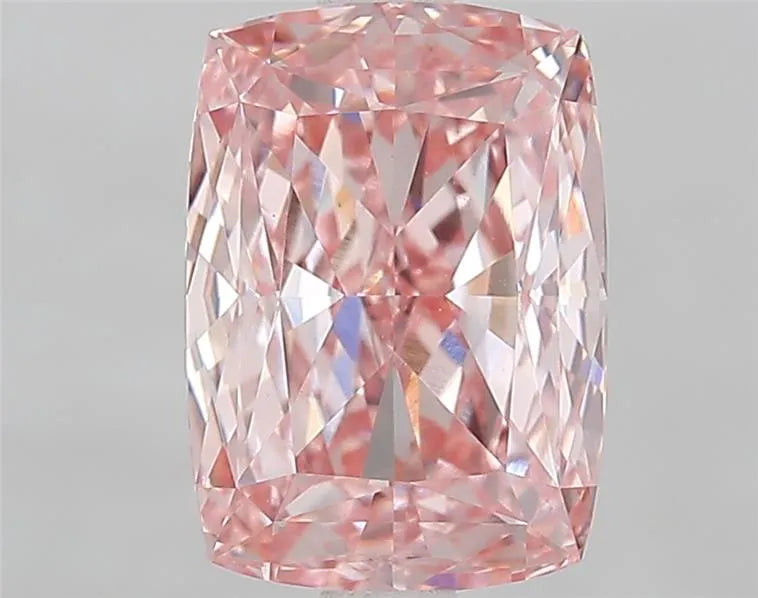 2.57ct Cushion modified Lab Grown Diamond (Colour Fancy Vivid Pink, Clarity VVS2, IGI Certified)