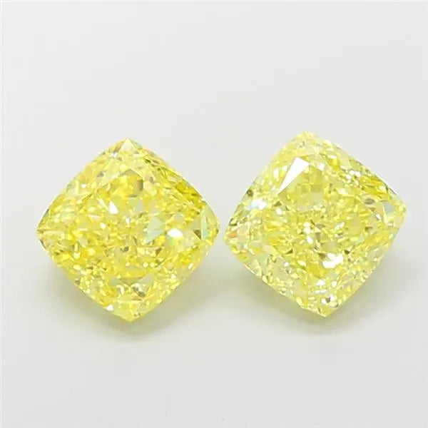 2.57ct Cushion modified Lab Grown Diamond (Colour Fancy Vivid Yellow, Clarity VVS2, IGI Certified)