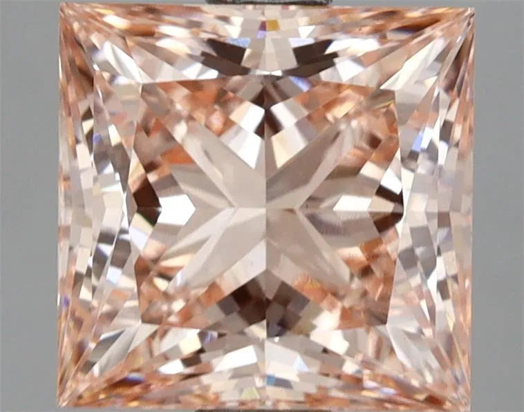 2.57ct Princess Lab Grown Diamond (Colour Fancy Vivid Pink, Clarity VS1, IGI Certified)