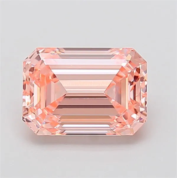 2.58ct Emerald Lab Grown Diamond (Colour Fancy Vivid Pink, Clarity VVS1, IGI Certified)