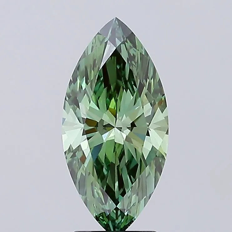 2.58ct Marquise Lab Grown Diamond (Colour Fancy Vivid Green, Clarity VVS2, IGI Certified)