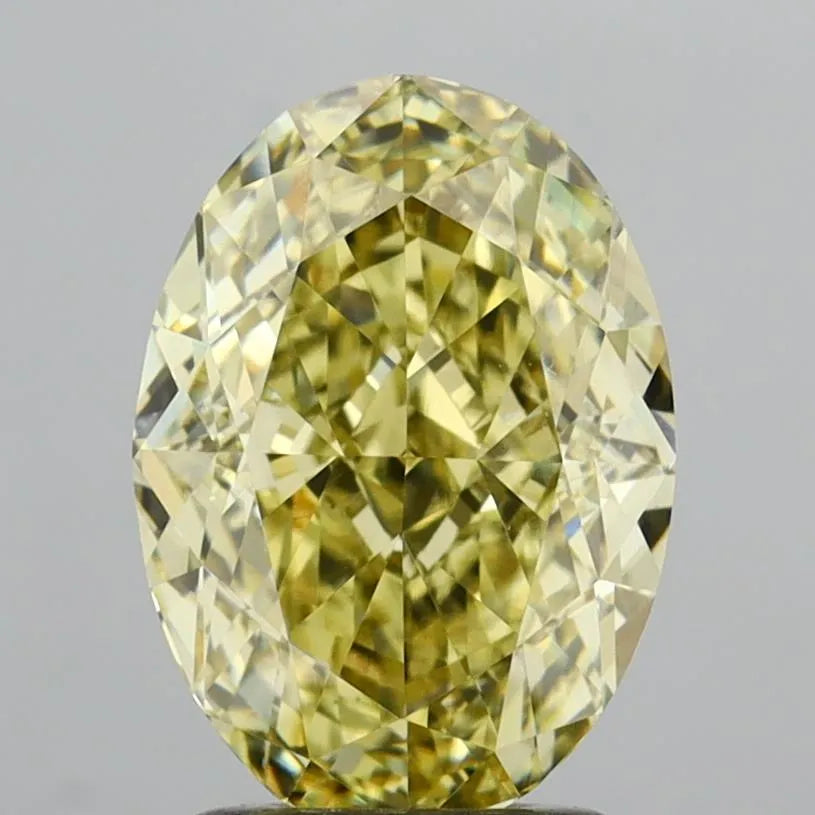 2.58ct Oval Lab Grown Diamond (Colour Fancy Yellow, Clarity VVS2, IGI Certified)