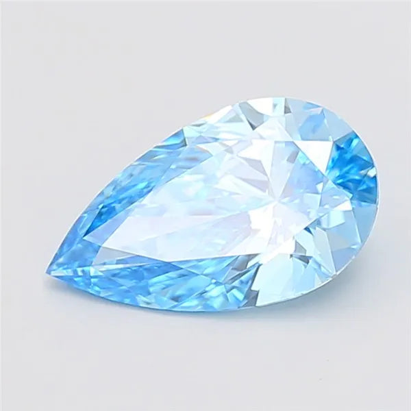 2.58ct Pear Lab Grown Diamond (Colour Fancy Vivid Blue, Clarity VVS2, IGI Certified)