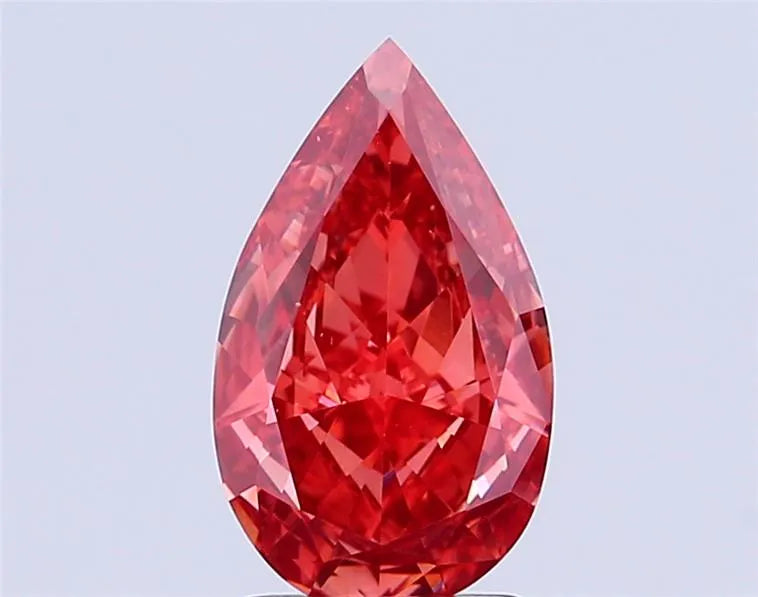 2.58ct Pear Lab Grown Diamond (Colour Fancy Vivid Red, Clarity VS1, Uncertified)