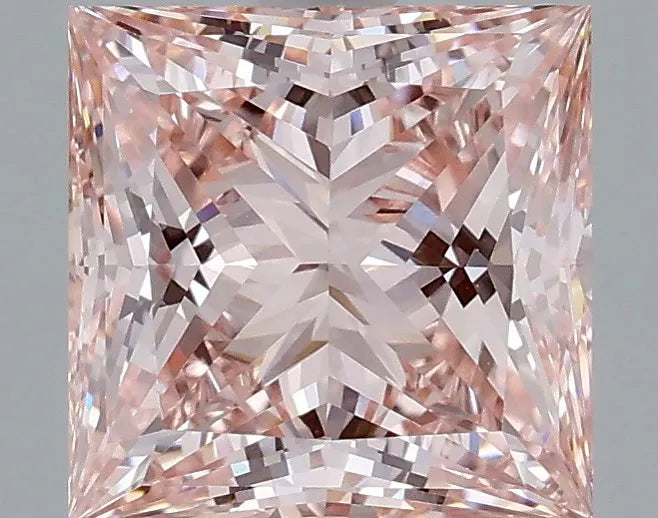 2.58ct Princess Lab Grown Diamond (Colour Fancy Intense Pink, Clarity VVS2, IGI Certified)
