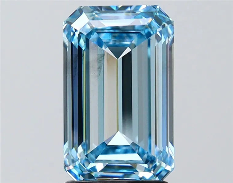 2.59ct Emerald Lab Grown Diamond (Colour Fancy Vivid Blue, Clarity VS1, IGI Certified)