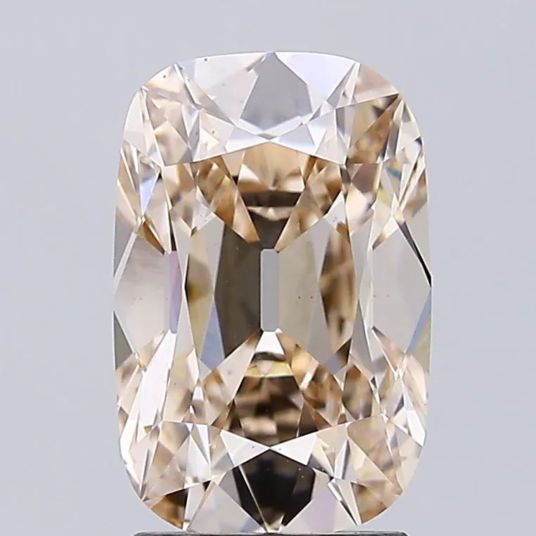 2.60ct Cushion Lab Grown Diamond (Colour Very Light Brown, Clarity VS1, IGI Certified)