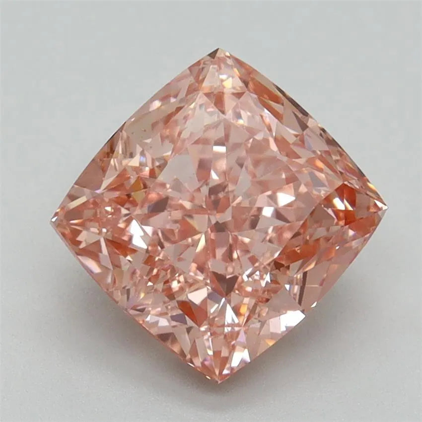 2.60ct Cushion modified Lab Grown Diamond (Colour Fancy Vivid Pink, Clarity VS1, IGI Certified)