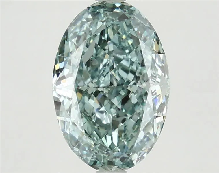 2.60ct Oval Lab Grown Diamond (Colour Fancy Vivid Green, Clarity VS2, Uncertified)