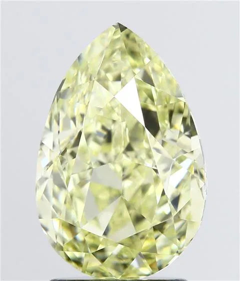 2.60ct Pear Natural Diamond (Colour Fancy Light Yellow, Clarity VVS1, GIA Certified)