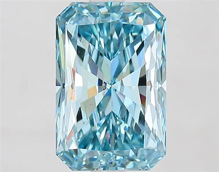 2.60ct Radiant Lab Grown Diamond (Colour Fancy Vivid Green Blue, Clarity VS1, IGI Certified)