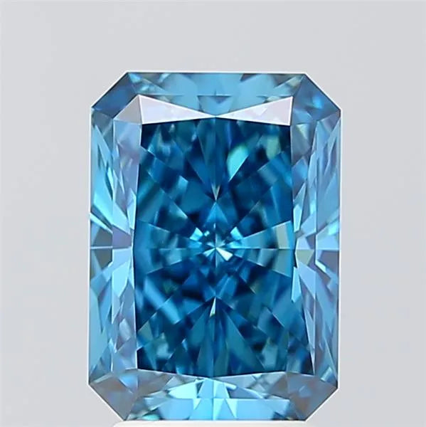2.61ct Radiant Lab Grown Diamond (Colour Fancy Vivid Blue, Clarity VVS2, IGI Certified)