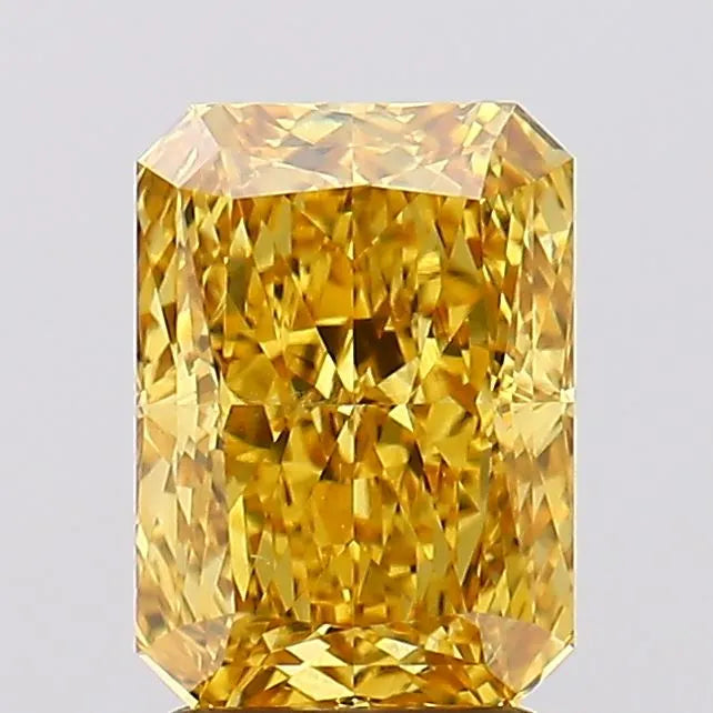 2.61ct Radiant Lab Grown Diamond (Colour Fancy Vivid Yellow, Clarity VS2, IGI Certified)