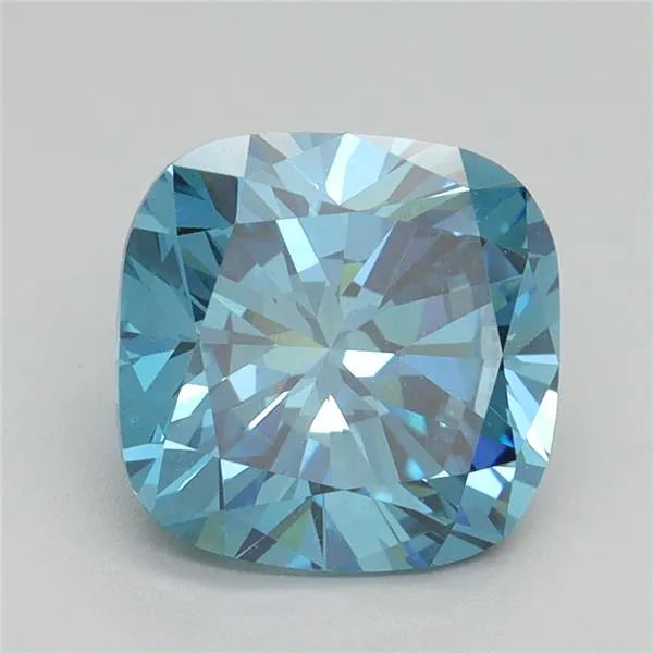 2.63ct Cushion brilliant Lab Grown Diamond (Colour Fancy Vivid Blue, Clarity VS1, IGI Certified)