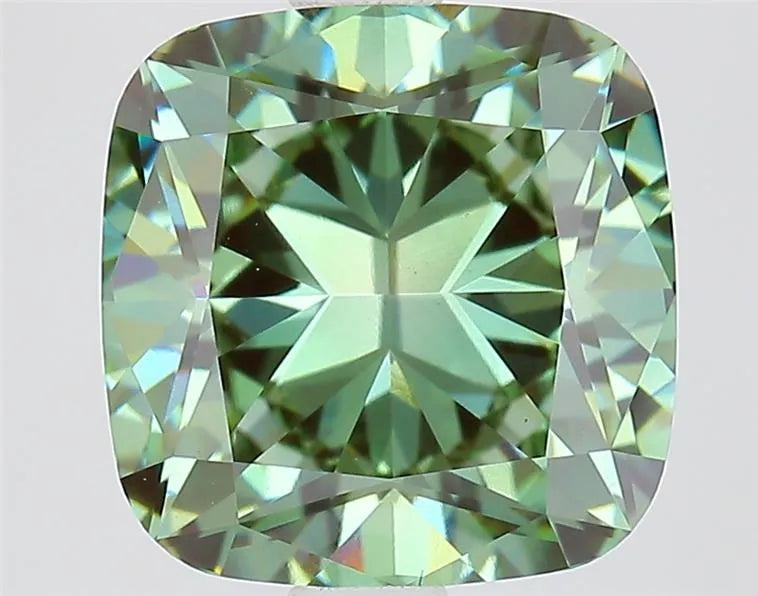 2.63ct Cushion modified Lab Grown Diamond (Colour Fancy Vivid Green, Clarity VVS2, IGI Certified)