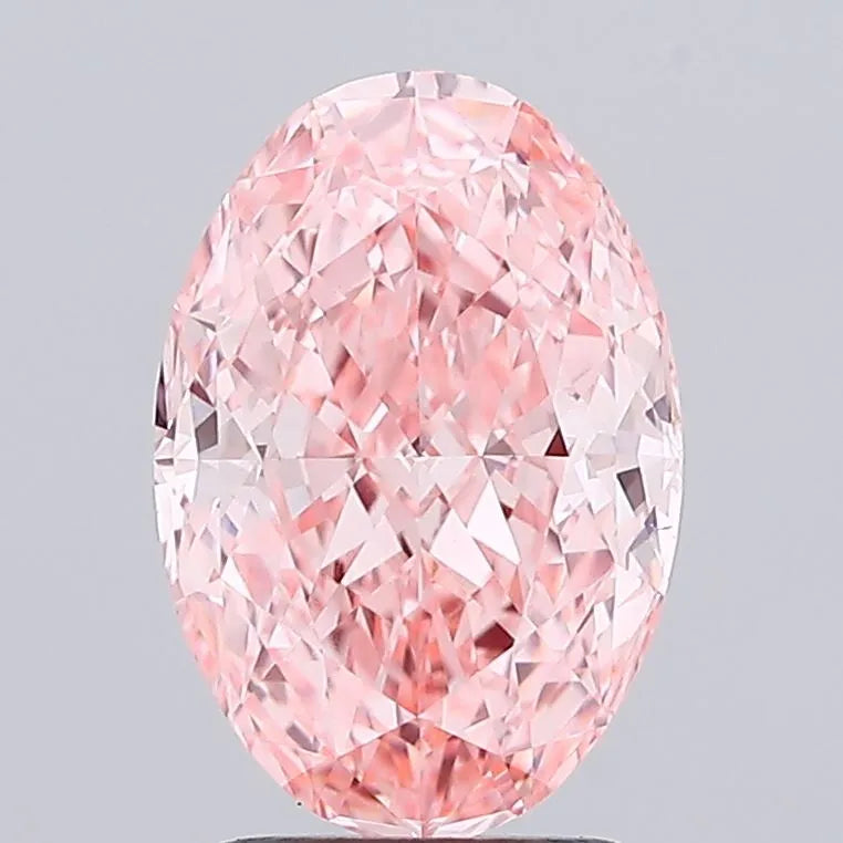 2.63ct Oval Lab Grown Diamond (Colour Fancy Vivid Pink, Clarity VVS2, IGI Certified)
