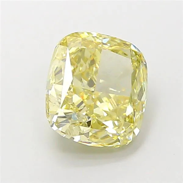 2.64ct Cushion modified Lab Grown Diamond (Colour Fancy Intense Yellow, Clarity VVS2, IGI Certified)