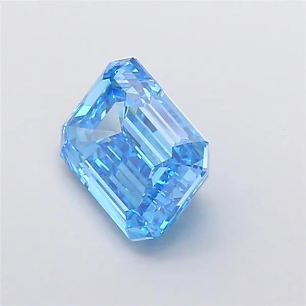 2.65ct Emerald Lab Grown Diamond (Colour Fancy Vivid Blue, Clarity VS1, IGI Certified)