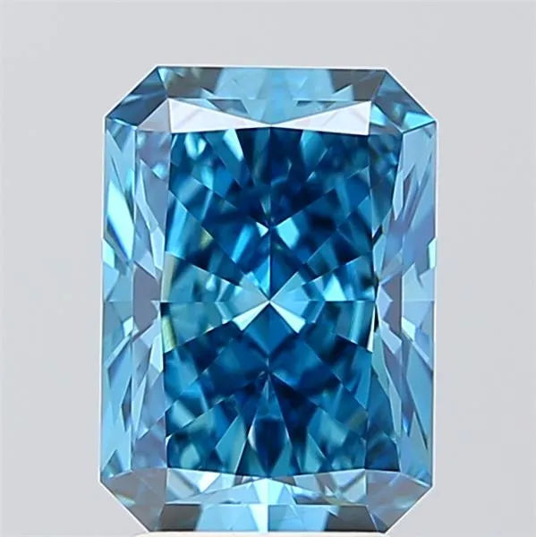 2.66ct Radiant Lab Grown Diamond (Colour Fancy Vivid Blue, Clarity VVS2, IGI Certified)