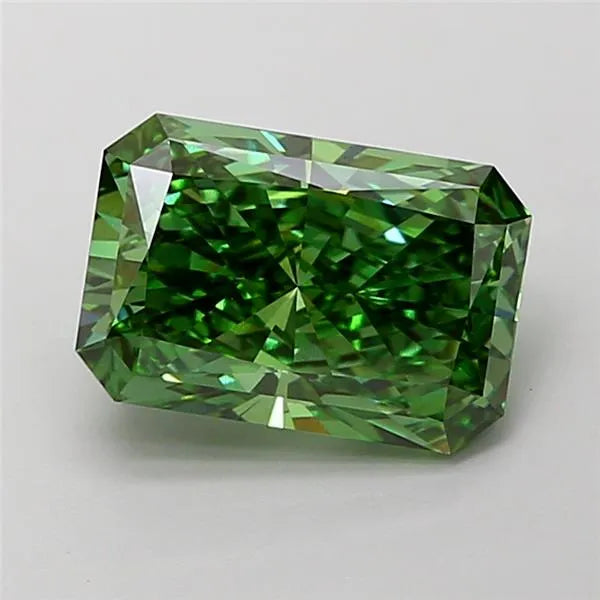 2.67ct Radiant Lab Grown Diamond (Colour Fancy Vivid Green, Clarity VVS1, IGI Certified)