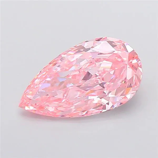 2.68ct Pear Lab Grown Diamond (Colour Fancy Vivid Pink, Clarity VVS1, IGI Certified)