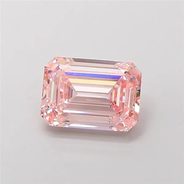 2.70ct Emerald Lab Grown Diamond (Colour Fancy Intense Pink, Clarity VS2, IGI Certified)
