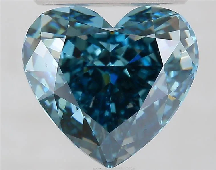 2.70ct Heart Lab Grown Diamond (Colour Fancy Vivid Blue, Clarity VVS2, IGI Certified)