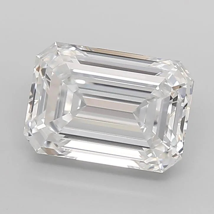 2.71ct Emerald Lab Grown Diamond (Colour D, Clarity IF, Cut EX, IGI Certified)
