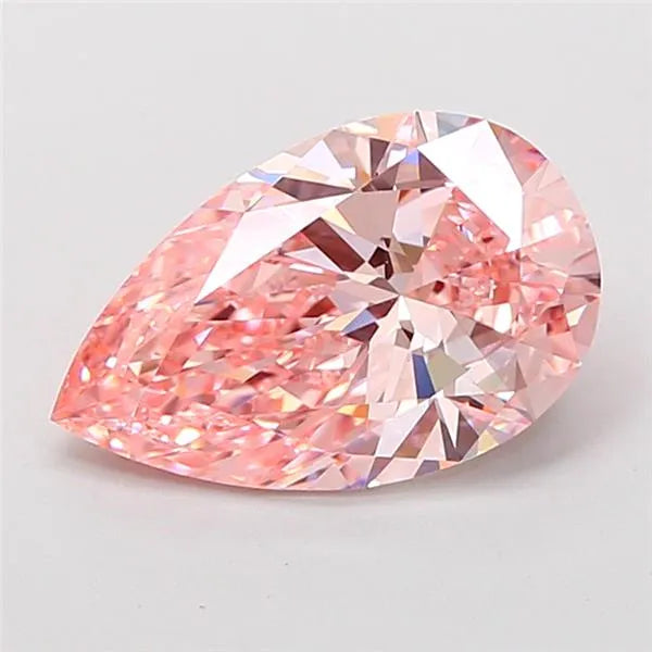 2.71ct Pear Lab Grown Diamond (Colour Fancy Vivid Pink, Clarity VVS2, IGI Certified)