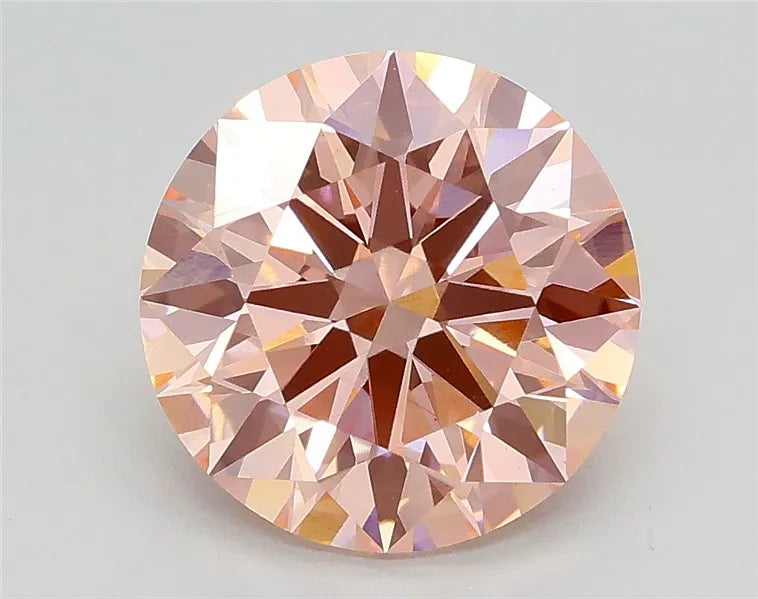 2.71ct Round Lab Grown Diamond (Colour Fancy Vivid Pink, Clarity VS1, Cut ID, IGI Certified)