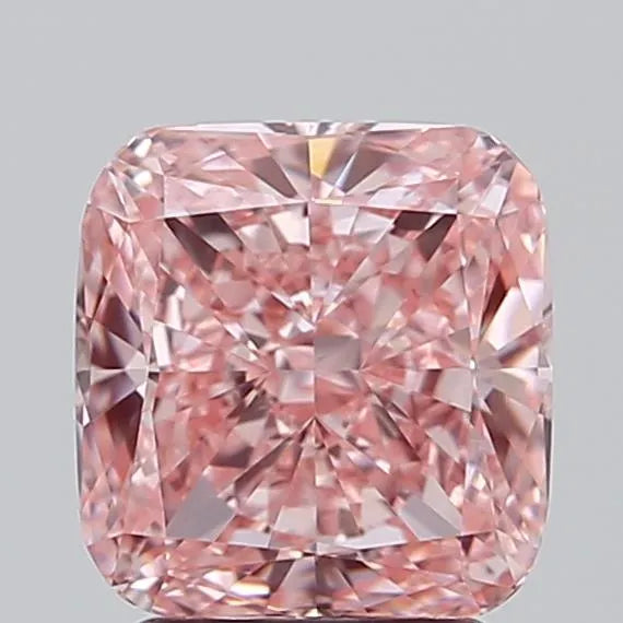 2.72ct Cushion modified Lab Grown Diamond (Colour Fancy Vivid Pink, Clarity VVS1, IGI Certified)