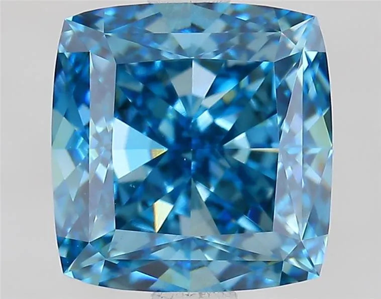 2.74ct Cushion modified Lab Grown Diamond (Colour Fancy Vivid Blue, Clarity VVS2, IGI Certified)