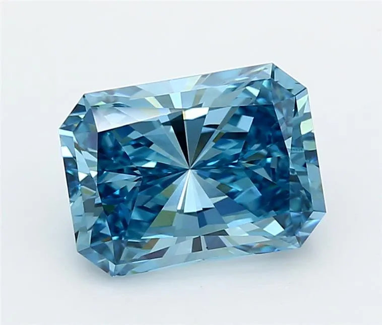 2.74ct Radiant Lab Grown Diamond (Colour Fancy Vivid Blue, Clarity VS1, IGI Certified)