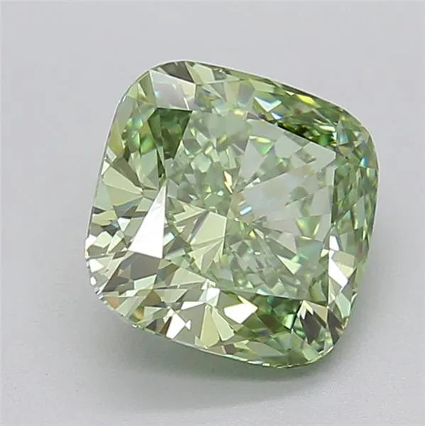 2.75ct Cushion modified Lab Grown Diamond (Colour Fancy Vivid Green, Clarity VVS2, IGI Certified)