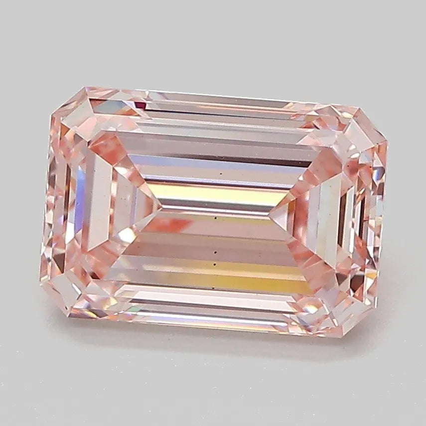 2.75ct Emerald Lab Grown Diamond (Colour Fancy Pink, Clarity VS2, IGI Certified)