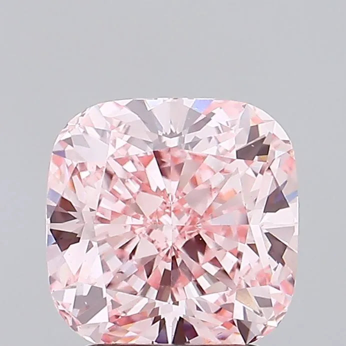 2.76ct Cushion brilliant Lab Grown Diamond (Colour Fancy Vivid Pink, Clarity VS1, IGI Certified)