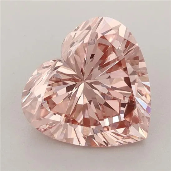 2.76ct Heart Lab Grown Diamond (Colour Fancy Vivid Pink, Clarity VS2, IGI Certified)