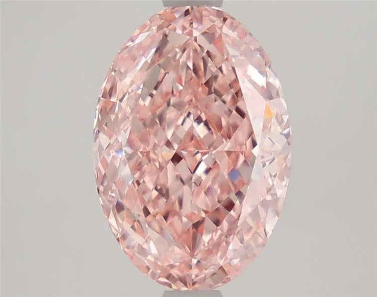 2.76ct Oval Lab Grown Diamond (Colour Fancy Vivid Pink, Clarity VVS1, IGI Certified)