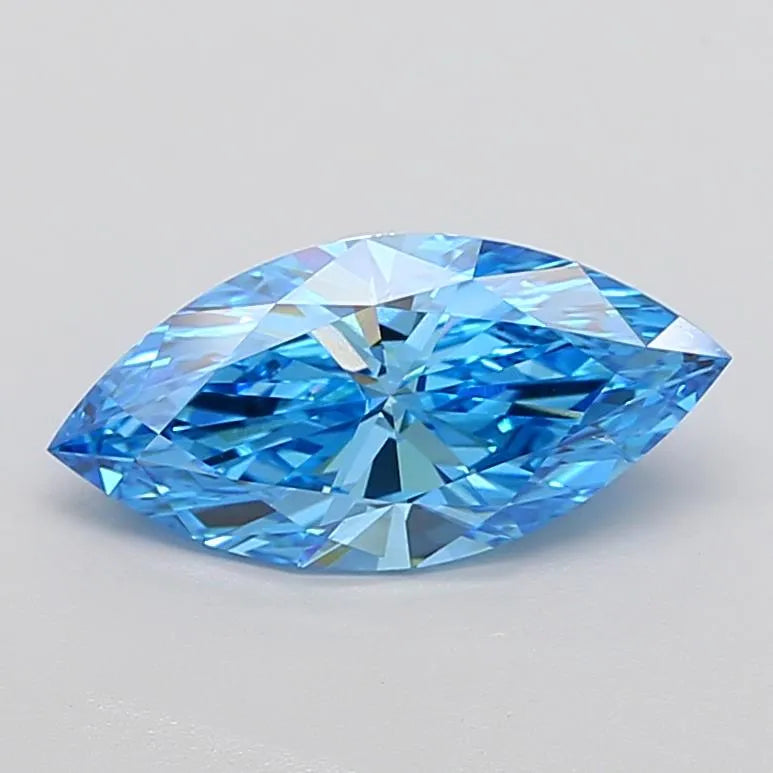 2.77ct Marquise Lab Grown Diamond (Colour Fancy Vivid Blue, Clarity SI1, IGI Certified)