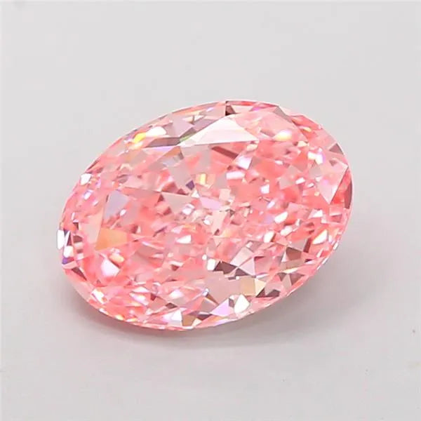 2.78ct Oval Lab Grown Diamond (Colour Fancy Vivid Pink, Clarity VVS2, IGI Certified)