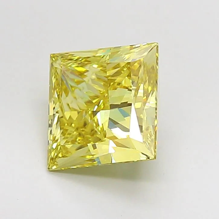 2.80ct Princess Lab Grown Diamond (Colour Fancy Intense Yellow, Clarity VS1, IGI Certified)