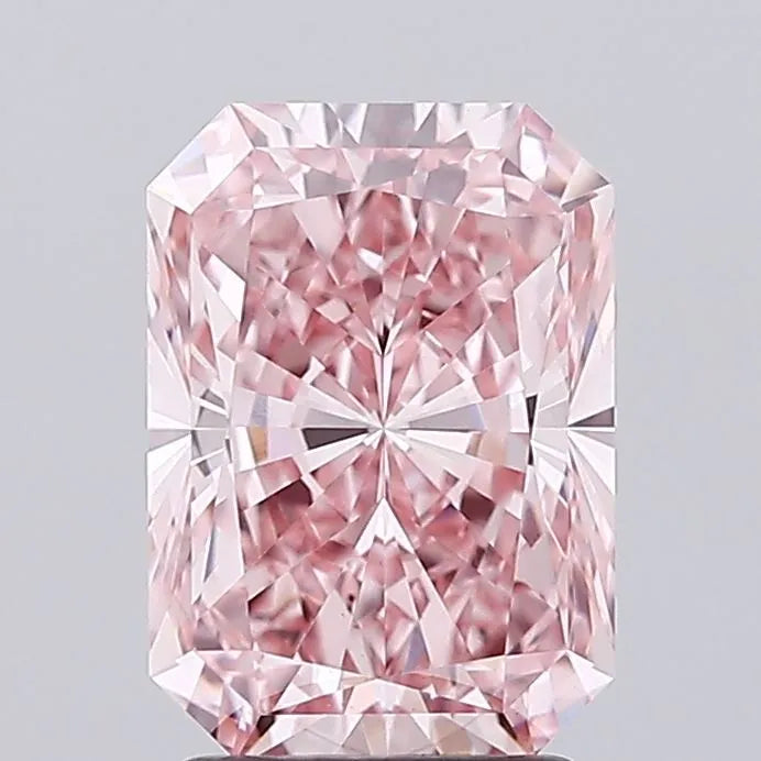 2.80ct Radiant Lab Grown Diamond (Colour Fancy Vivid Pink, Clarity VVS2, IGI Certified)