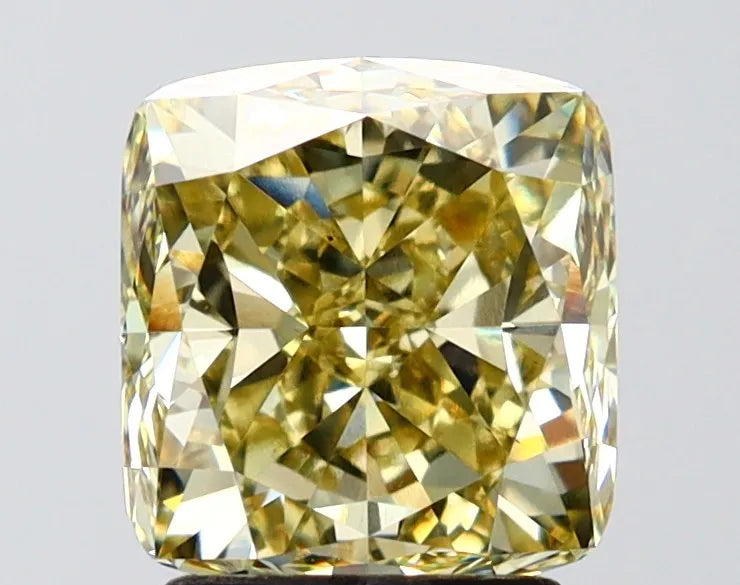 2.81ct Cushion modified Lab Grown Diamond (Colour Fancy Light Yellow, Clarity VS1, IGI Certified)